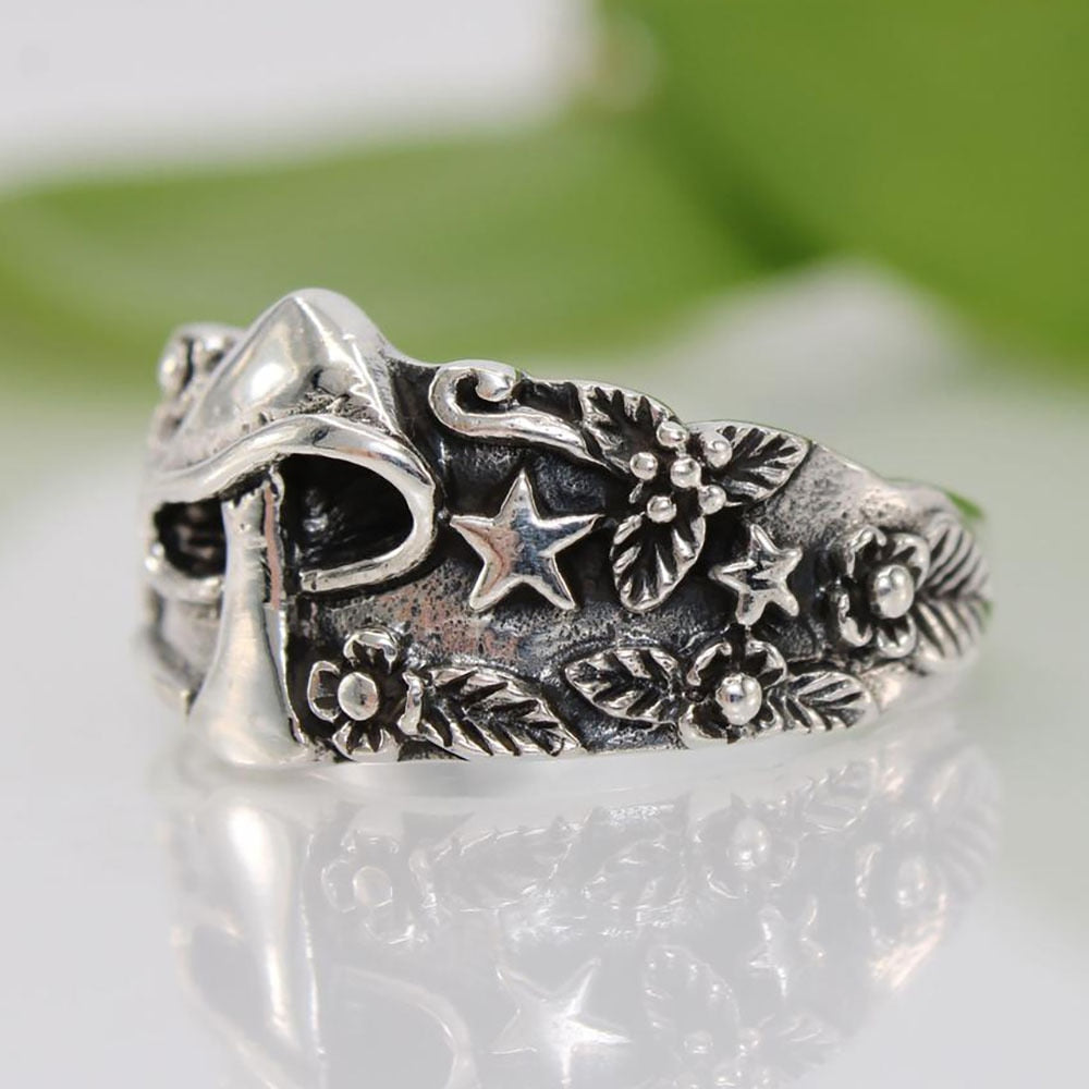 New Vintage Mushroom Ring Creative Simple Punk Plant Star Flower Leaf Rings For Women Men Fashion Jewelry Gift