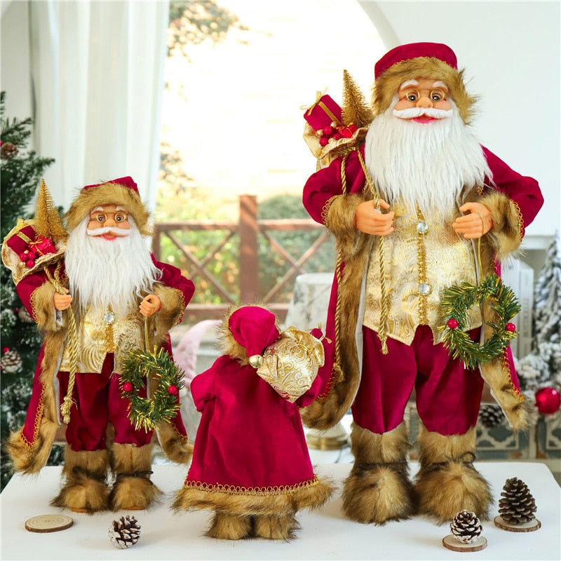 New Year 2022 Christmas Decorations For Home 30/45/60cm Santa Claus Doll Children gifts Christmas Xmas Tree Ornaments Navidad