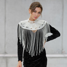 Load image into Gallery viewer, Sexy Women&#39;s Pearl Body Chain Bra Shawl Fashion Adjustable Size Shoulder Necklaces Tops Chain Wedding Dress Pearls Body Jewelry