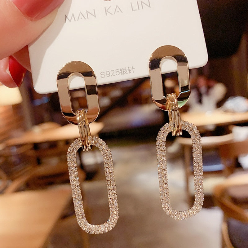 Skhek  New Women's Earrings Korean Stud Earrings For Women Vintage Pearl Dangle Drop Gold Earring Set 2022 Trend Earings Female Jewelry