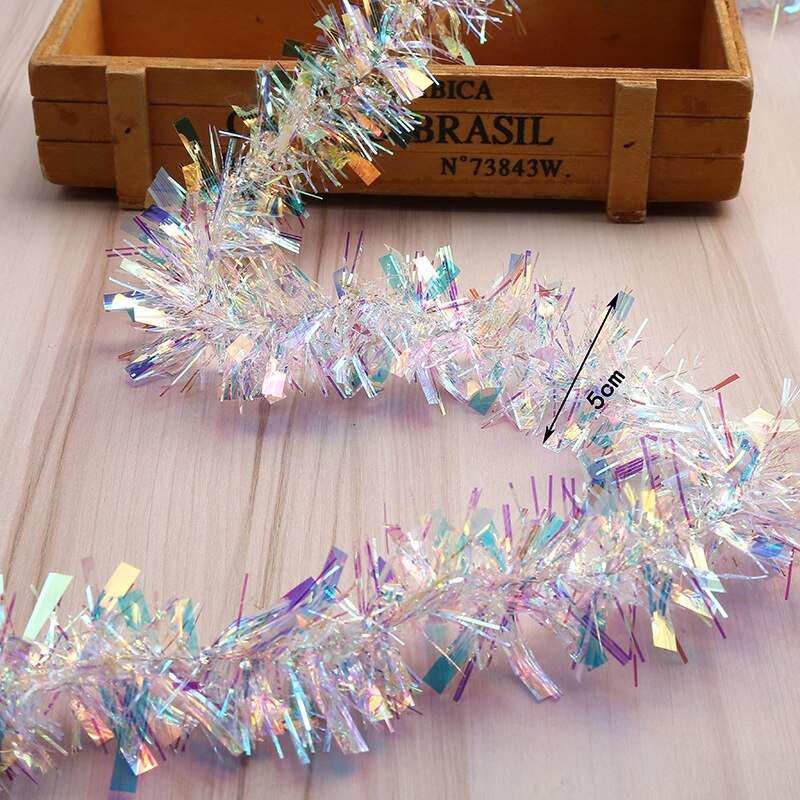 2m Gorgeous Colorful Foil Madder Christmas Tree Garland Birthday Party Wedding Decor Thanksgiving Home Decoration Supplies