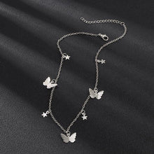 Load image into Gallery viewer, Bohemian Cute Butterfly Choker Necklace For Women Gold Silver Color Clavicle Chain Fashion Female Chic Chocker Jewelry Gift