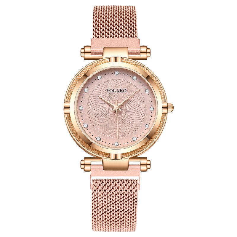 Christmas Gift Luxury Creative Diamond Dial Women Watches Fashion Rose Gold Magnet Buckle Ladies Quartz Wristwatches Simple Female Watch Gifts