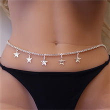 Load image into Gallery viewer, Dropship Fashion Rhinestone Body Jewelry Butterfly Waist Chain Belt for Women Cute Heart Belly Chain Money Waist Chain