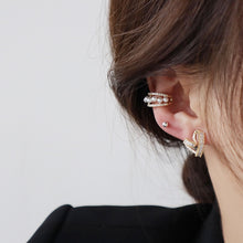 Load image into Gallery viewer, Korean Trendy Design Twist Heart CZ Earrings for Women 1 Row Bling Shine Zirconia 14K Real Gold Stud Earring Jewelry Pendant