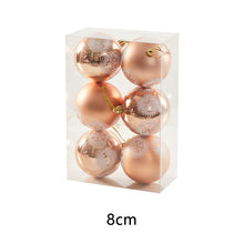 Load image into Gallery viewer, LadyCC 6 / 8cm Bronze Champagne Gold Orange Hand Painted Christmas Ball Christmas Decorations Christmas Tree Pendant