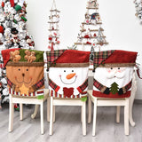Christmas Gift 1pc 2021 Christmas Cloth Santa Red Hat Chair Set 2020 New Year Chair Covers Christmas Decoration for Home Navidad Natal Noel