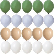 Load image into Gallery viewer, 20PCS 10inch Balloon Kit Retro Green White Gold Balls For Birthday Wedding Anniversary Jungle Summer Party Decor Home Supplies