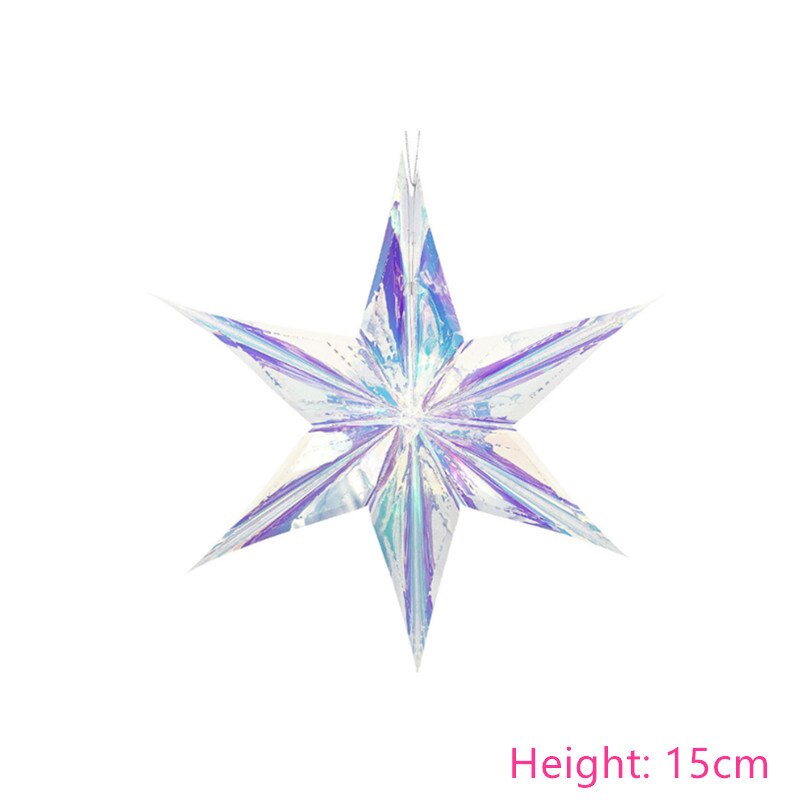 Christmas Gift Neon Film 3D Snowflakes Christmas Decorations for Home Ornaments Navidad Tree Fake Snow Garlands Winter Frozen Party Supplies