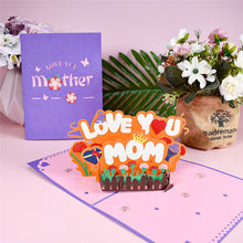 Load image into Gallery viewer, 3D Mothers Day Card Pop-Up Birthday Greeting Cards Gift for Mom from Daughter Son