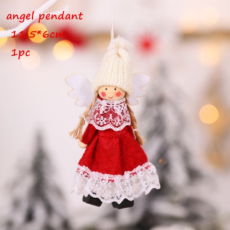 Christmas Gift 2021 New Year Natal Cute Angel Doll Xmas Tree Ornaments Noel Deco Christmas Decorations for Home Navidad 2020 Decor Santa Gifts