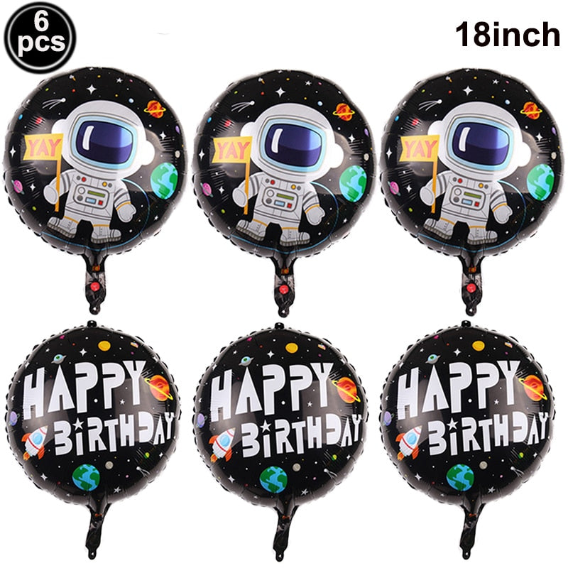 3D Rocket Balloons Astronaut Foil balloon Outer Space Spaceship ET Ballon For Birthday Party Decorations Boy Kids Baloons Toys