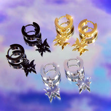 Load image into Gallery viewer, New ins Hip-hop Punk Metal Butterfly Earrings Stainless Steel Butterfly Dangle Earring Ear Buckle For Women Men Fashion Jewelry