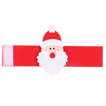 Load image into Gallery viewer, Christmas Decorations Santa Claus Towel Ring Creative Cartoon Non-woven Bracelet Restaurant Home Hotel Atmosphere Decoration