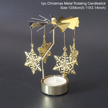 Load image into Gallery viewer, Skhek  Christmas Rotary Candle Holder Merry Christmas Decor For Home Christmas Ornament Xmas Gifts Happy New Year 2022 Noel Navidad