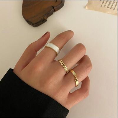 Skhek 7Pcs Simple Vintage Rings For Women Girl Gift Trendy Punk Gothic Hip Hop Knuckles Rings Set Statement Rock Cool Party Jewellery