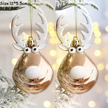Load image into Gallery viewer, 2pcs Elk Christmas Balls Ornaments Bauble Pendant Xmas Tree Hanging Balls Christmas Home Decorations Navidad 2022 Palle Natale
