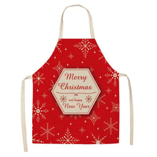 Load image into Gallery viewer, Linen Merry Christmas Apron Christmas Decorations for Home Kitchen Accessories Natal Navidad 2020 New Year Christmas Gifts