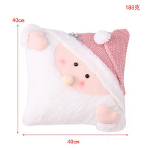 Load image into Gallery viewer, Christmas Decoration Cotton Plush Powder White Pillow Snowman Old Man Sofa Cushion Backrest 2021 New Year Atmosphere Decoration