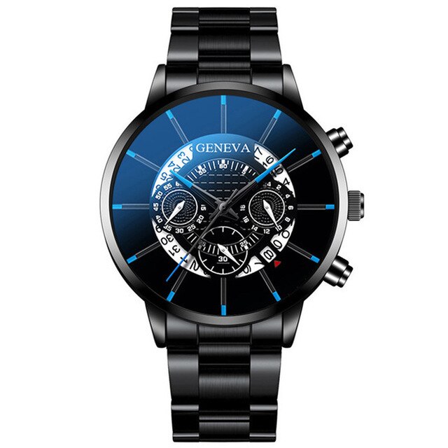 Skhek   Christmas Gift Fashion Men Stainless Steel Watch Luxury Calendar Quartz Wrist Watches Business Casual Watch for Man Clock Relogio Masculino