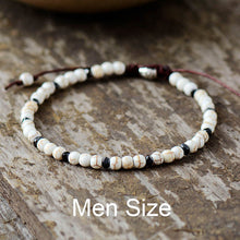 Load image into Gallery viewer, Skhek Boho Bracelet Mens Beaded Bracelet 4Mm Stone Simple Braided Bracelet Handmade Mens Bracelets Couples Jewelry Dropship