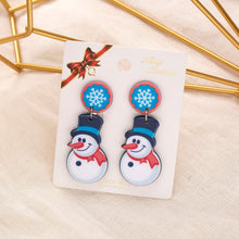 Load image into Gallery viewer, Christmas Gift Cute Cartoon Bear Snowman Snowflake Dangle Earrings For Women Christmas Tree Elk Earrings Girls Festival New Year Party Jewelry
