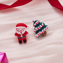 Load image into Gallery viewer, Christmas Gift New Asymmetrical Christmas Stud Earring For Women Soft Pottery Santa Claus Christmas Tree Snowman Xmas Hat Earrings Jewelry