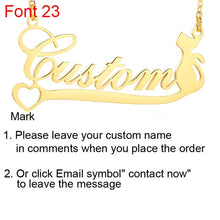 Load image into Gallery viewer, Personalized Custom Name Necklace Stainless Steel gold Choker Nameplated Necklace Pendant For Girls Lady Female