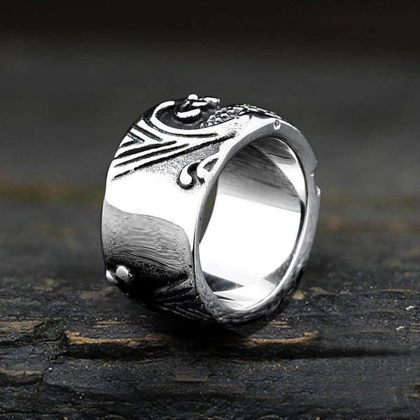 Skhek Gothic Style Dropshipping Stainless Steel Fish Ring Biker Hiphop Rock Roll Gothic Jewelry Unique Fashion Gift for Men 130