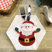 Load image into Gallery viewer, Cartoon Snata Claus Snowman Elk Cultry Bag Merry Christmas Dinner Party Decor For Table Kinife Fork Happy New Year 2022 Noel Sup