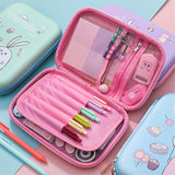Skhek Back to school supplies Kawaii Pencil Cases Cute School For Large Capacity Pink Pencilcase Pennen Zak Plumier Scolaire Fille Estojo Escola Rabbit Penbox