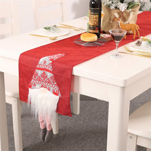 Load image into Gallery viewer, Christmas Gift Christmas Decoration Creative Rudolph Doll Tablecloth Red Dining Table Runner Placemat Cover Christmas Supplies New Year 2022