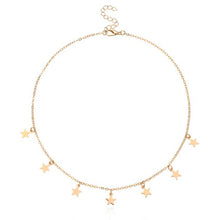 Load image into Gallery viewer, Simple Gold Star Necklace for women Female Choker Link Chain Necklaces Collar Pentagon Pendant Neck Collier femme Jewelry Gifts