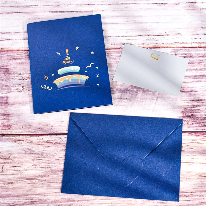 3D Birthday Anniversary Card Pop-Up Gift Greeting Cards for Kids Wife Mom Dad Congratulations Graduation Business