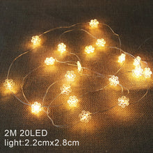Load image into Gallery viewer, Christmas Gift 2M Santa Claus Christmas Tree LED String Lights Garland Snowflakes Christmas Decoration For Home Fairy Light New Year Christmas
