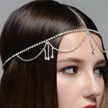 Load image into Gallery viewer, Rhinestone Hair Accessories tassel hair chain shiny headdress eyebrow bride headdress Women Beach Party hair accessories