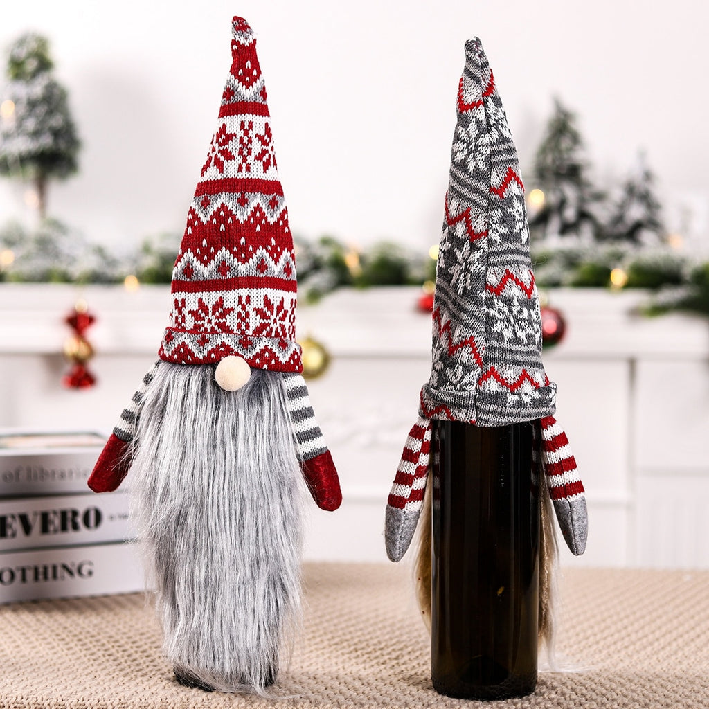 Christmas Gift Christmas Bottle Cover Merry Christmas Decor For Home 2021 The Nightmare Before Christmas Ornments Xmas Gift New Year 2022 Noel