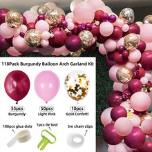 Load image into Gallery viewer, Balloons Arch Kit Macaroon Grey Pink Chrome Metallic Ballon Garland for Wedding BabyShower Girl Birthday Party Decoration