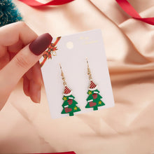 Load image into Gallery viewer, Christmas Gift New Christmas Earrings Santa Claus Snowman Christmas Tree Snowflake Elk Asymmetric Drop Earring For Women Girls New Year Gifts