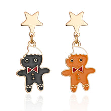 Load image into Gallery viewer, Christmas Gift 2021 New Gingerbread Man Drop Earrings for Kids Fashion Doll Shape Cookies Earings Funny Christmas Jewelry Gift Accessories