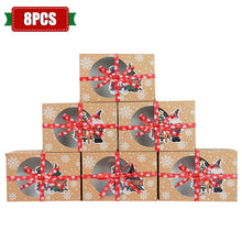 Load image into Gallery viewer, 8Pcs Kraft Paper Christmas Cookie Gift Boxes Santa Claus Gifts Bags Merry Christmas Decorations for Home Navidad New Year 2021