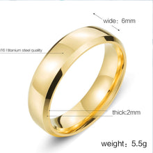 Load image into Gallery viewer, Skhek Punk Stainless Steel Black/Steel/Gold Ring For Men Women Korean Version Couple Simple Ring Fashion Jewelry Gift Never Fade