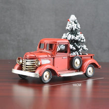 Load image into Gallery viewer, 1PC Red Truck Christmas Desktop Christmas Iron Decoration Kids New Year Gifts Vintage Metal Office Home Xmas Decorations Drop