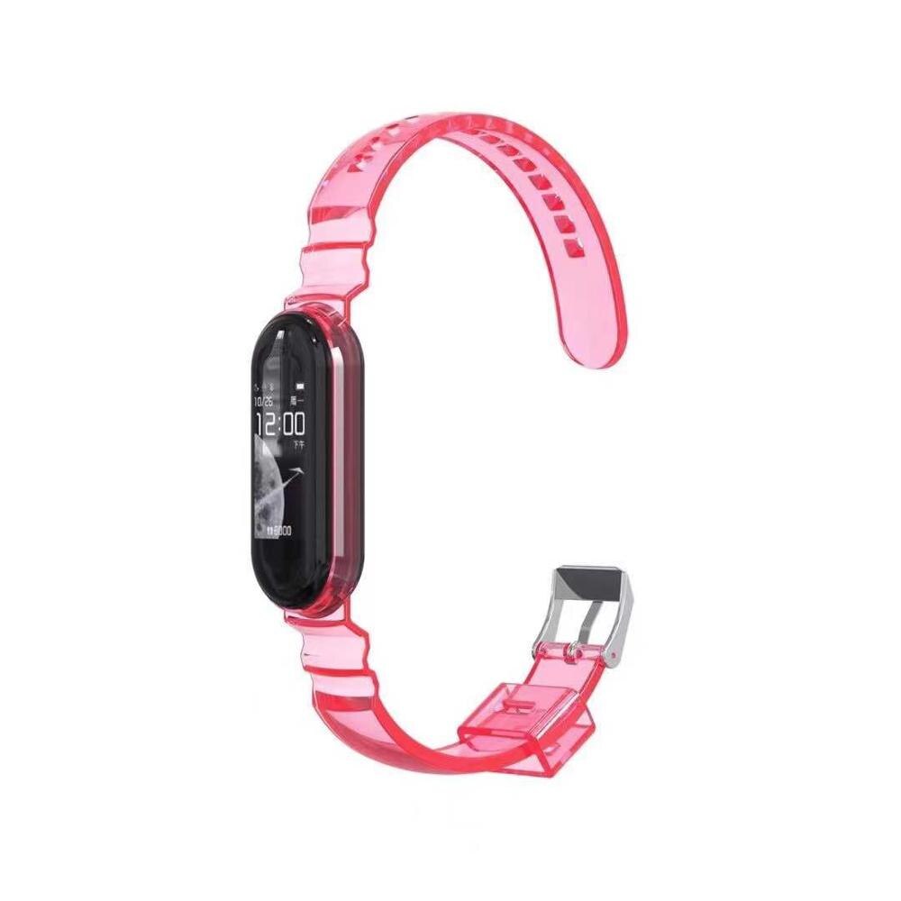 Christmas Gift Transparent watch strap For XiaoMi Mi Band 5 4 3 Color transparency Silicone bracelet for Mi Band 3 4 5 Glacier Sports Wristband
