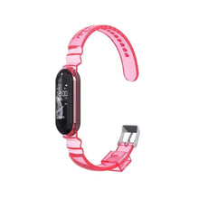 Load image into Gallery viewer, Christmas Gift Transparent watch strap For XiaoMi Mi Band 5 4 3 Color transparency Silicone bracelet for Mi Band 3 4 5 Glacier Sports Wristband