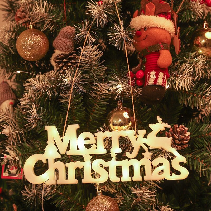 Christmas Gift Christmas Tree Light Merry Christmas Decorations for Home 2021 Christmas Tree Ornament Navidad Noel Xmas Gifts New Year 2022