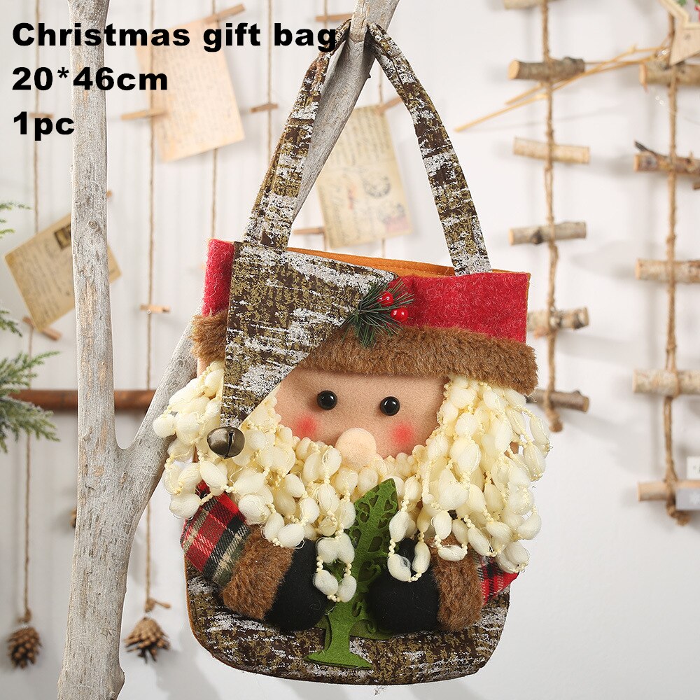 Christmas Gift 2020 Merry Christmas Suger Bags Santa Decorations for Home Happy New Year 2021 Noel Decoration Ornaments Gifts Christmas Navidad