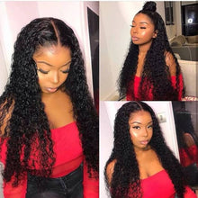 Load image into Gallery viewer, Skhek  13x4 Kinky Curly Lace Front Human Hair Wigs For Black Women Brazilian Transparent Lace Frontal Wig 150%-250% Density KF Beauty U