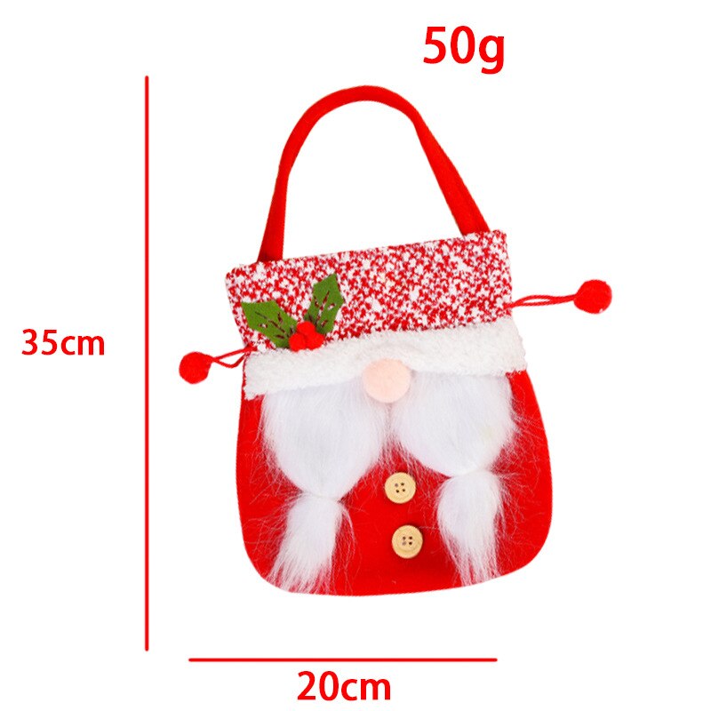 2022 New Christmas Decorations Cartoon Creative Apple Decoration Bag Party Christmas Tree Adult/Children Gift Decoration Bag DIY