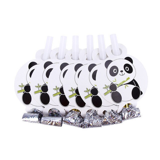 Skhek 1Set Cute Panda Series Disposable Tableware Cartoon Animal Plates Cups Napkin Baby Shower Birthday Party Decoration Supplies